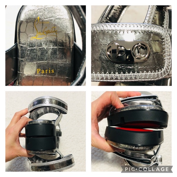 CHRISTIAN LOUBOUTIN
Lock Cool Metallic Embossed Dad Sandals - Picture 5 of 8